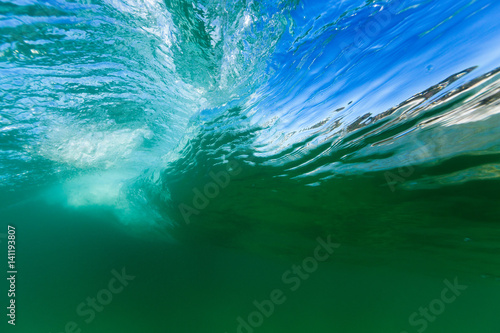 Under the rippled surface of a wave
