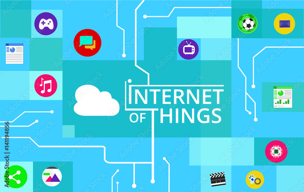 Internet of Things and trending flat icon illustration