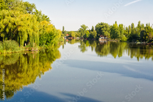 Εκτύπωση καμβά Summer afternoon at the Holt-Koros River in Szarvas, Hungary