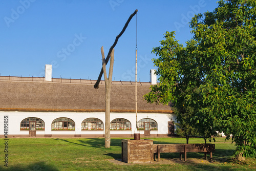 Sweep in front of the Csarda Museum in Kondoros, Hungary
