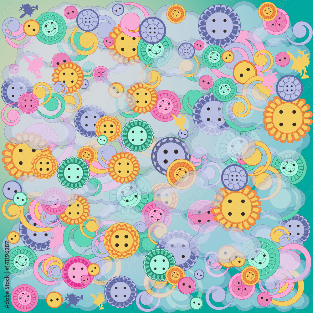 Abstract background with buttons Abstract background with buttons