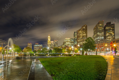 Boston, Massachusetts, USA Skyline at dusk.