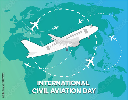 International Civil Aviation Day Illustator