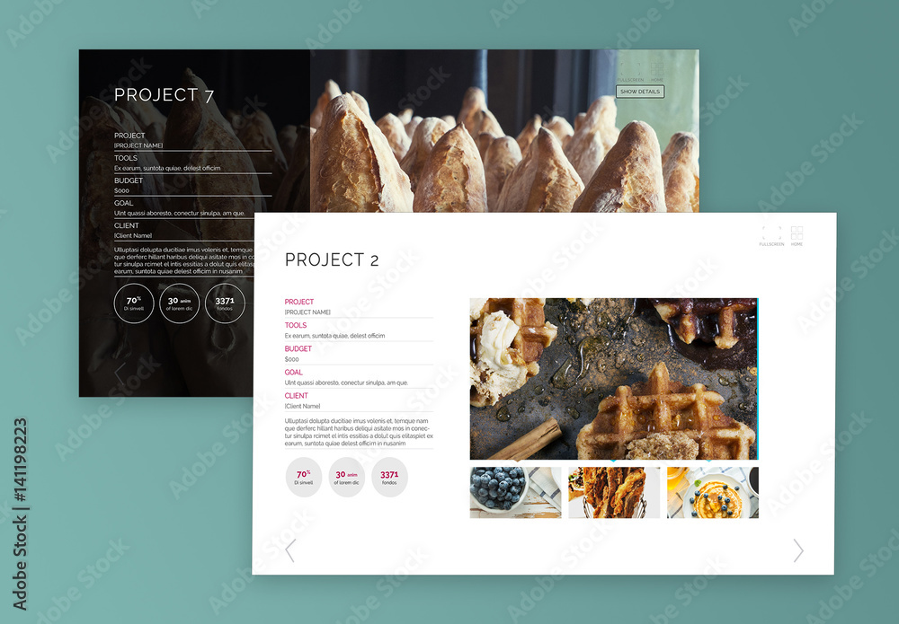 Interactive Block Project Layout Stock Template | Adobe Stock