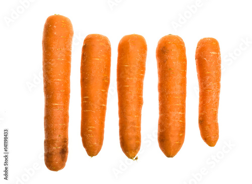 Fresh and carrot isolated on white background