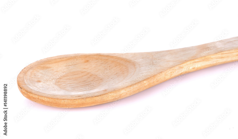 Wooden spoon on white background Wooden spoon on white background