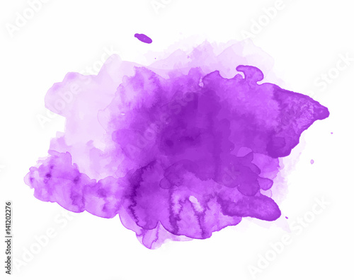 Violet watercolor splash vector 