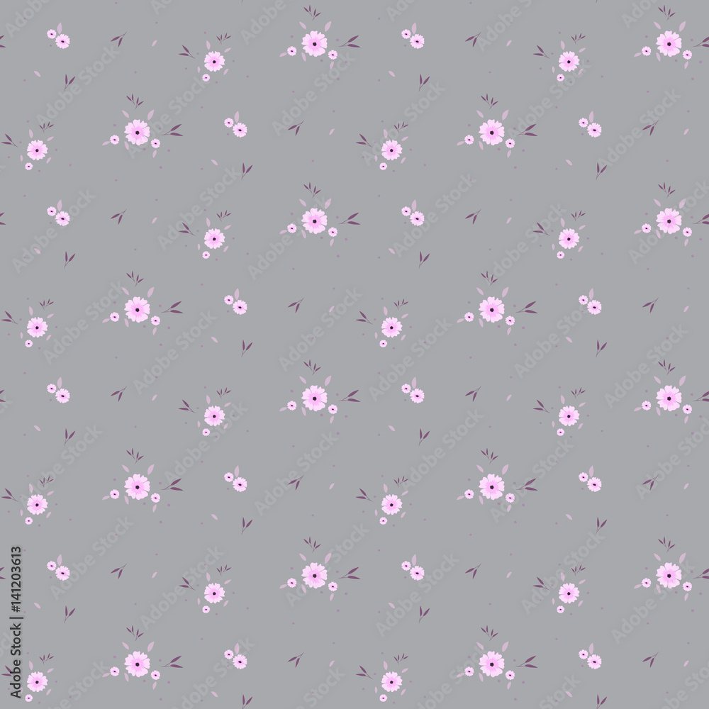 Cute Floral pattern of small flowers. 