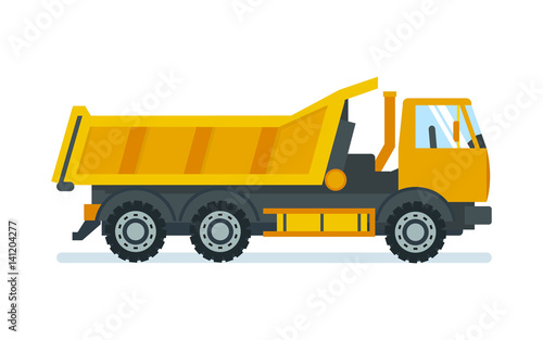 Lorry for transportation of goods and materials, heavy of weight.