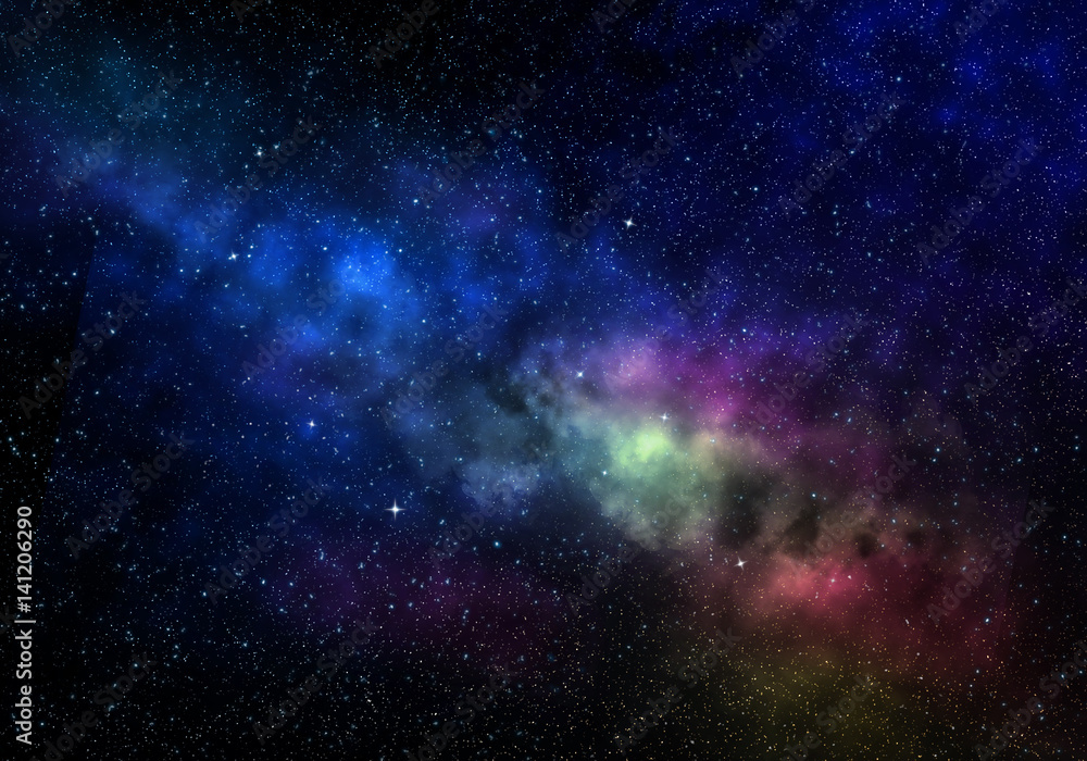 The Milky Way Galaxy. Computer illustration