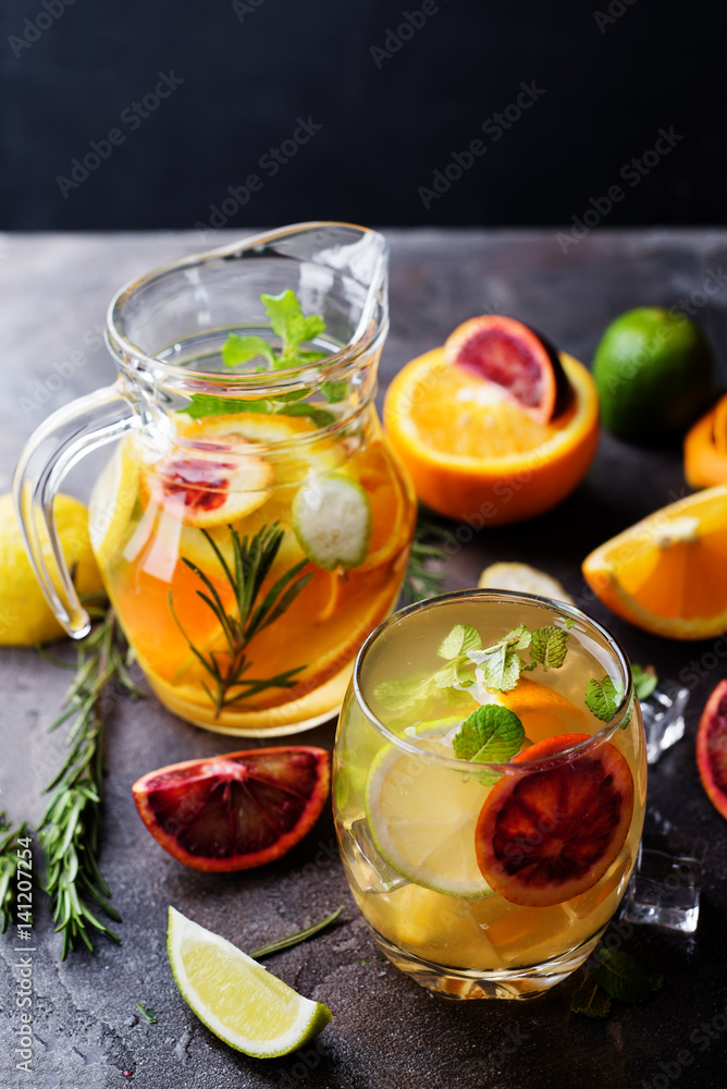 refreshing cocktail with red blood orange, refreshing cocktail with red blood orange,