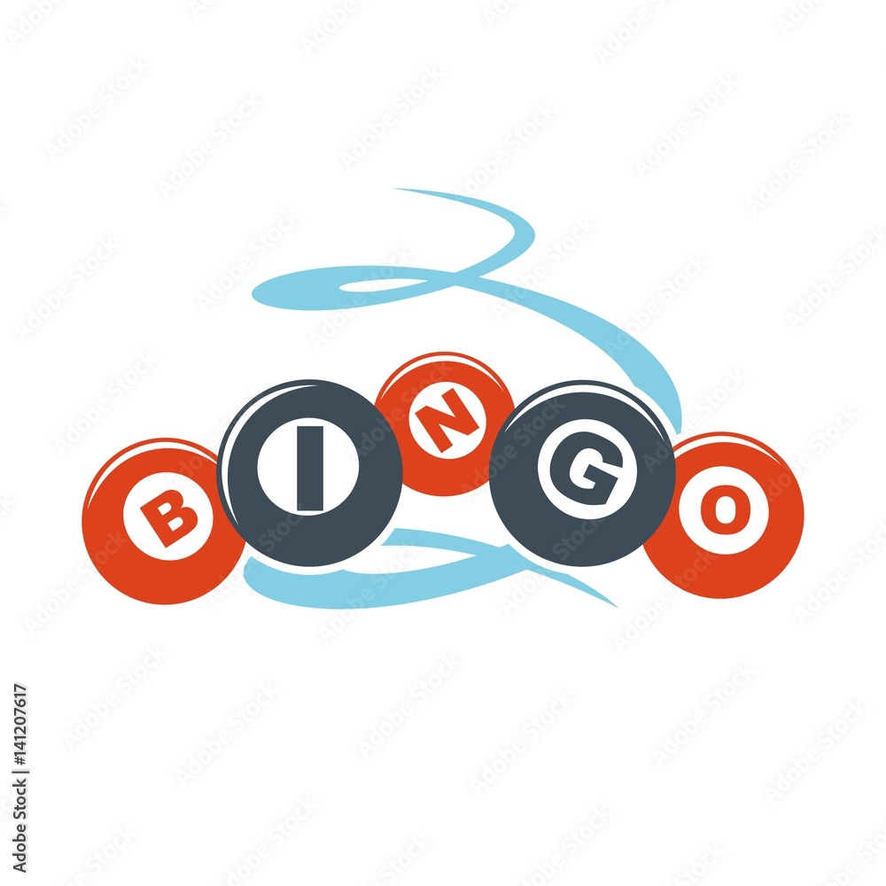Bingo letters on colorful balls hand drawn pattern isolated Stock ...
