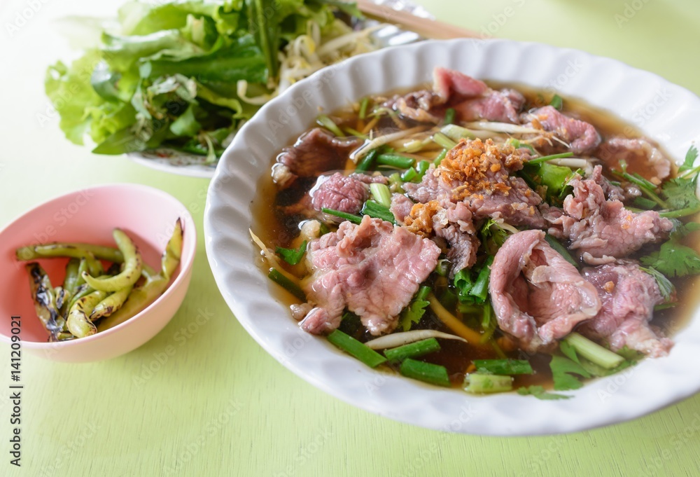 rice vermicelli soup with beef