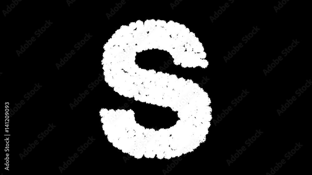 Letter S made of cornflowers with alpha channel Letter S made of cornflowers with alpha channel
