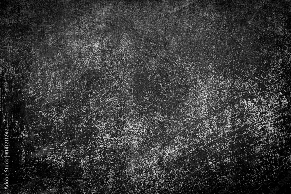 Black Chalkboard blackboard chalk texture background. Black chalk board  texture empty blank with writing chalk traces erased on the board.Copy  space for text advertisement. School board display. Stock Photo
