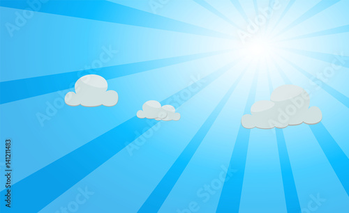summer vector blue light beam season beautiful background