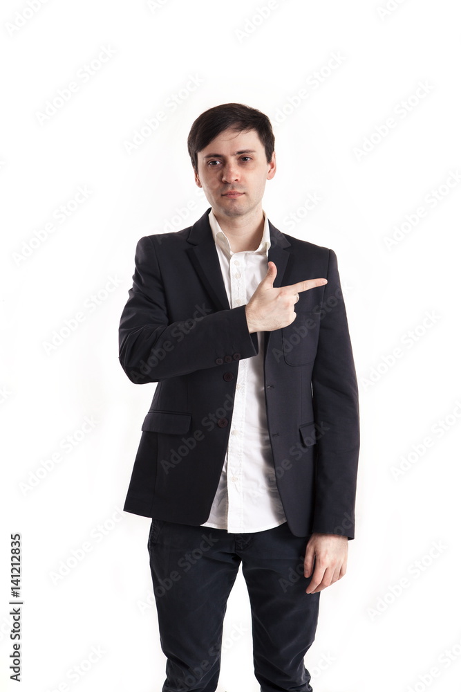 Portrait of a young businessman . Isolated on white background Portrait of a young businessman . Isolated on white background
