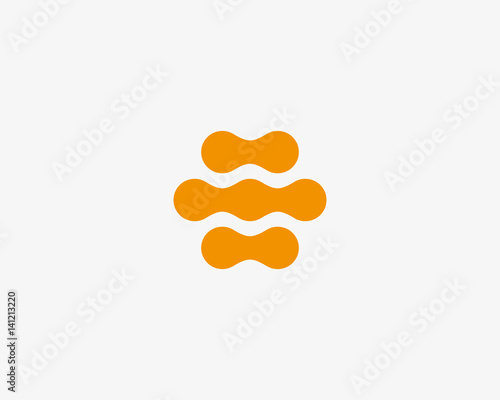 Abstract hive vector logo design template. Honey fruit fresh logotype.