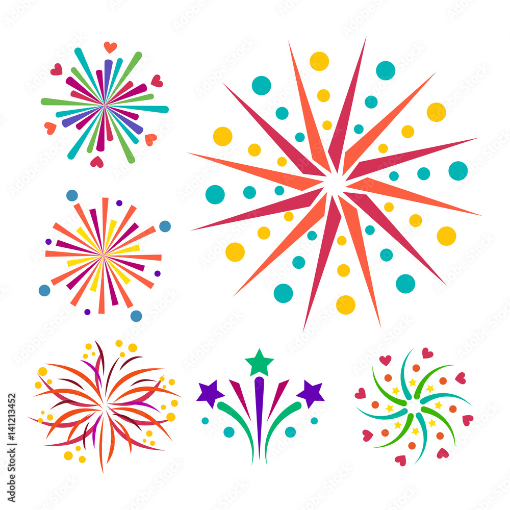 Firework vector icon isolated illustration celebration holiday event night new year fire festival explosion light festive party fun birthday bright Firework vector icon isolated illustration celebration holiday event night new year fire festival explosion light festive party fun birthday bright