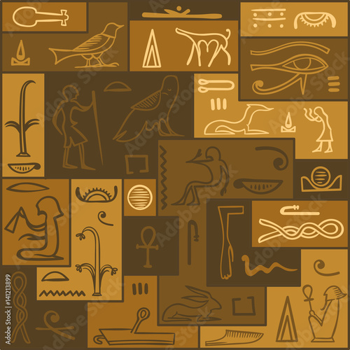 Egypt pattern. hieroglyphics background