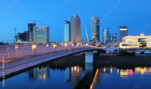 The right bank of the Neris River Vilnius