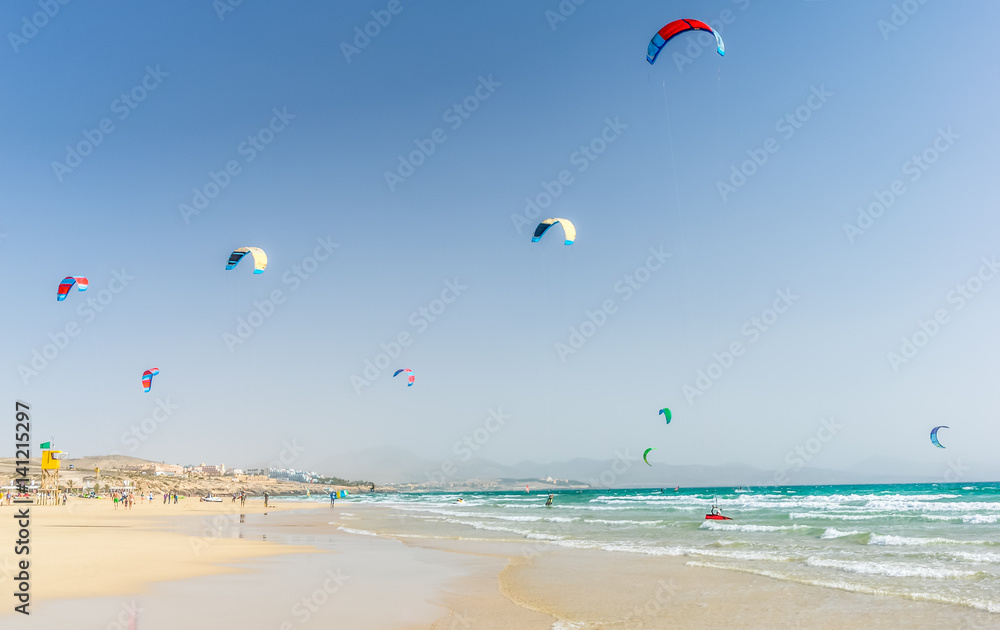 Kite - Surferparadies, Playa De Sotavento auf Fuerteventura Kite - Surferparadies, Playa De Sotavento auf Fuerteventura