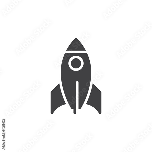 Rocket icon vector, filled flat sign, solid pictogram isolated on white. Startup symbol, logo illustration. Pixel perfect