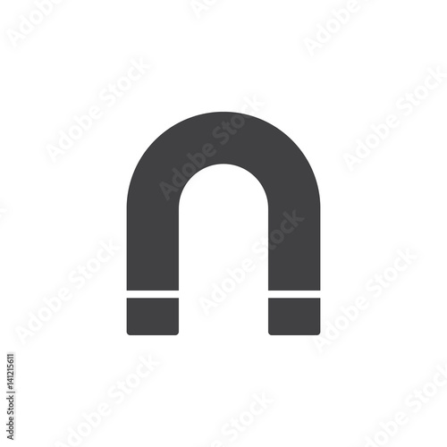 Magnet icon vector, filled flat sign, solid pictogram isolated on white. Symbol, logo illustration. Pixel perfect