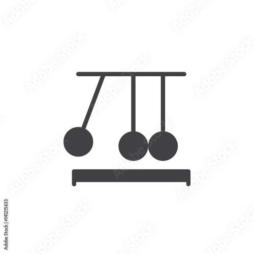 Newton's cradle icon vector, filled flat sign, solid pictogram isolated on white. Executive ball clicker symbol, logo illustration. Pixel perfect