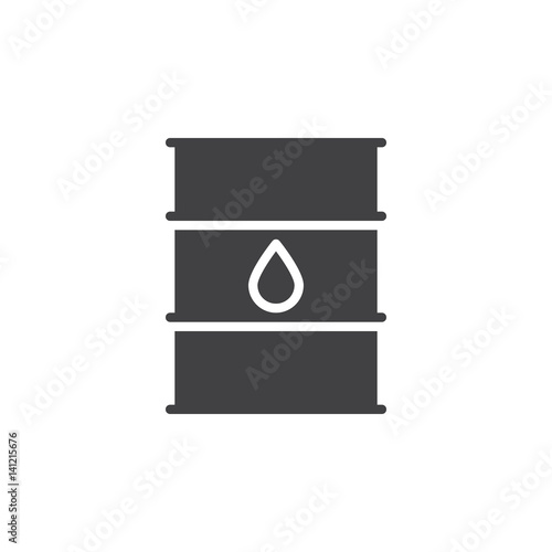 Oil barrel icon vector, filled flat sign, solid pictogram isolated on white. Symbol, logo illustration. Pixel perfect