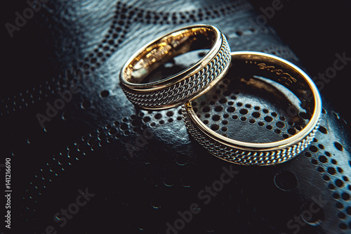 unusual luxery wedding rings. macro