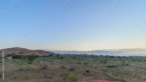 Sonnenuntergang in Wüste