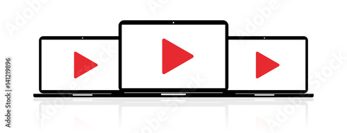 Laptop Banner - Video Button