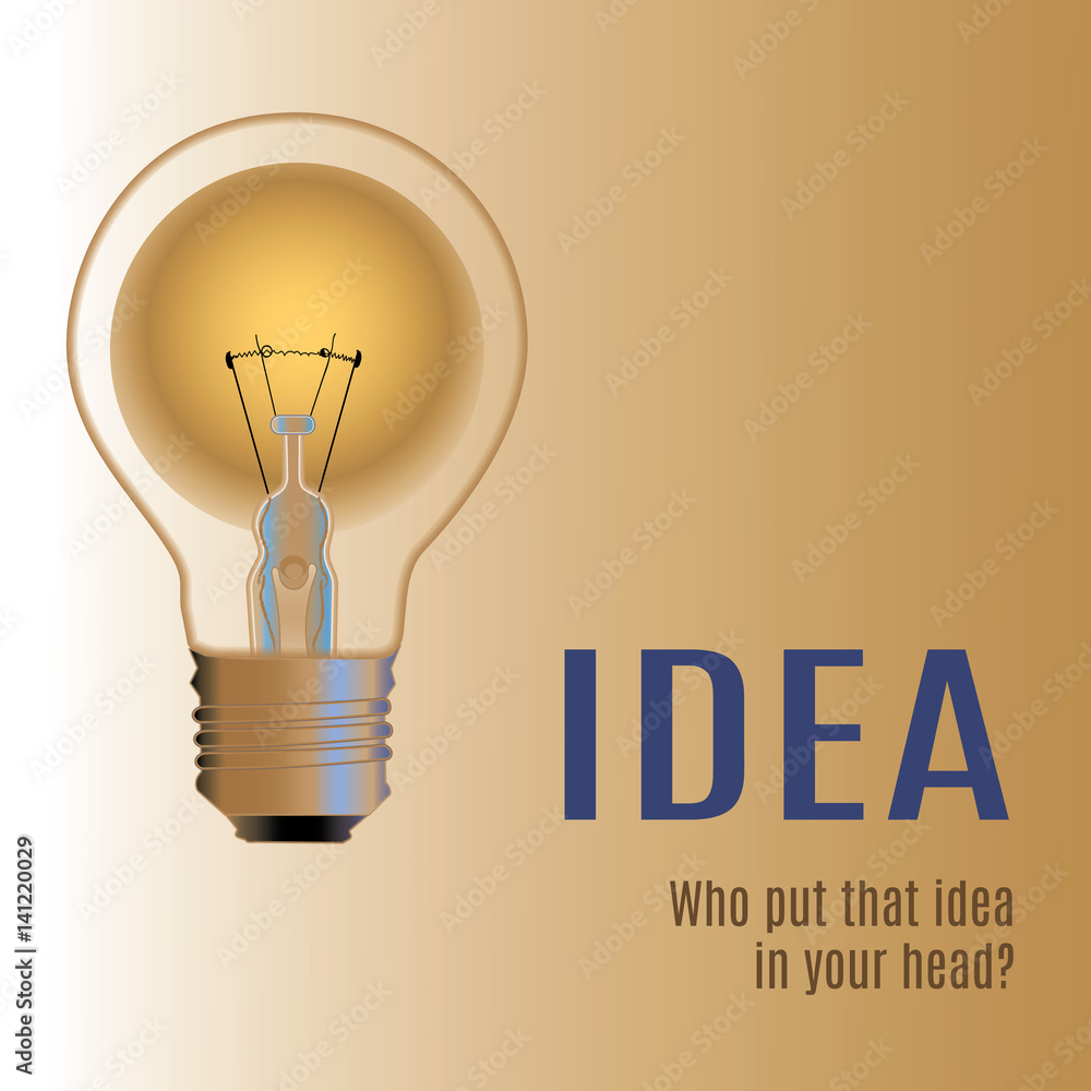 great idea concept with light bulb. Shining creative idea.