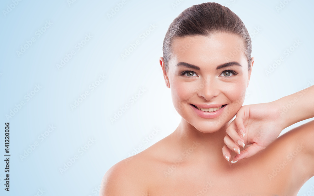 Beautiful Woman with Clean Fresh Skin close up . Skin care face . Cosmetology Beautiful Woman with Clean Fresh Skin close up . Skin care face . Cosmetology