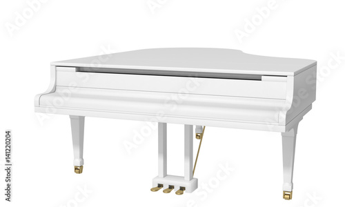 3D illustration Grand piano on a white background