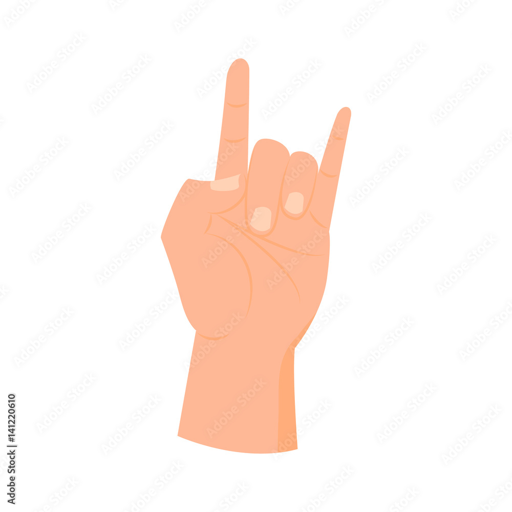 Cartoon hand icon isolated on white background Cartoon hand icon isolated on white background