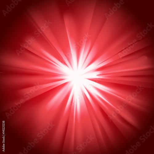 Glowing light red burst