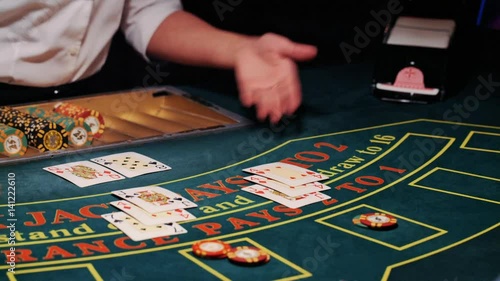 play in blackjack card game.