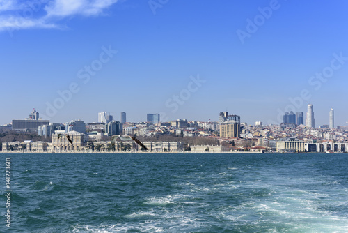 Beautiful day on Istanbul bosphorus with ships © murattellioglu