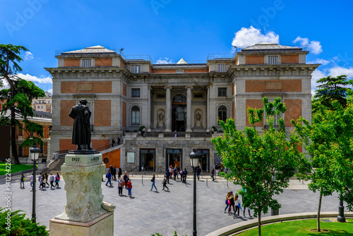 Building of Museo Nacional del Prado (Prado Museum)in Madrid, Spain. Prado Museum in Madrid is the main Spanish national art museum.