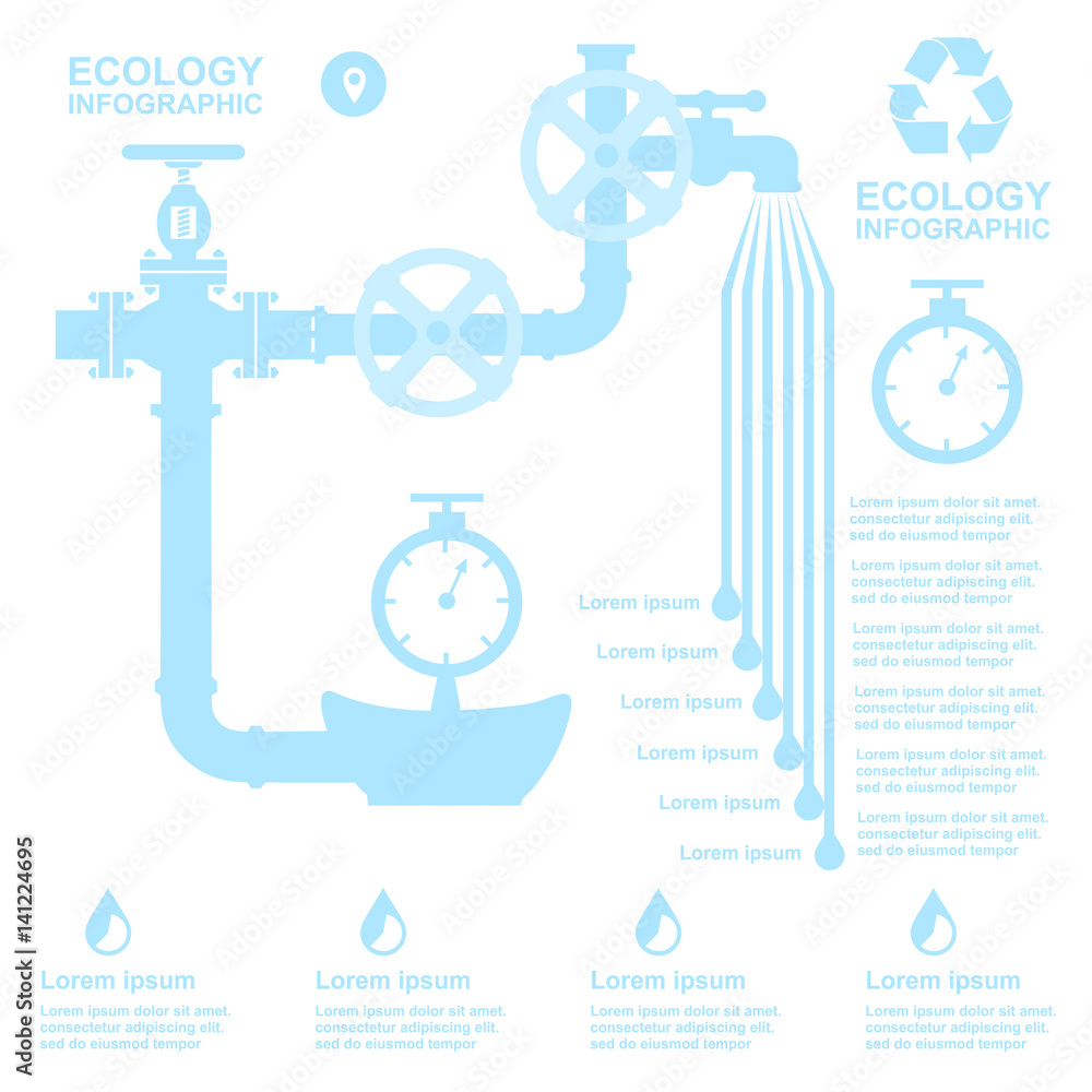 Ecology infographic elements on flat design Ecology infographic elements on flat design