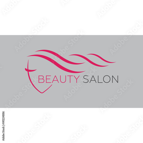 Beautiful woman logo template for hair salon, beauty salon, cosmetic