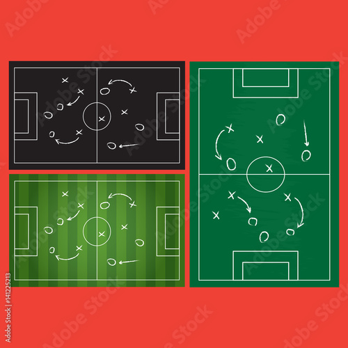 Football strategy signs illustration