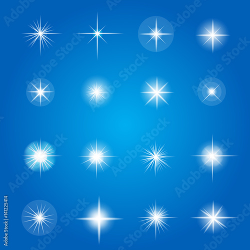 Glowing lights and stars