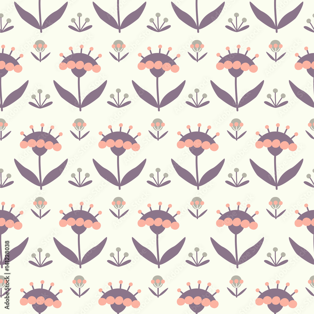 Seamless floral pattern with hand drawn elements Seamless floral pattern with hand drawn elements