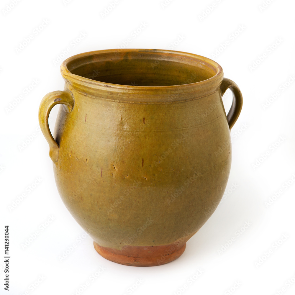 Vintage Pottery isolated over a white background