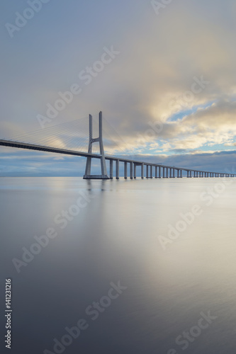 View of Vasco Da Gama bridge, Lisbon, Portugal