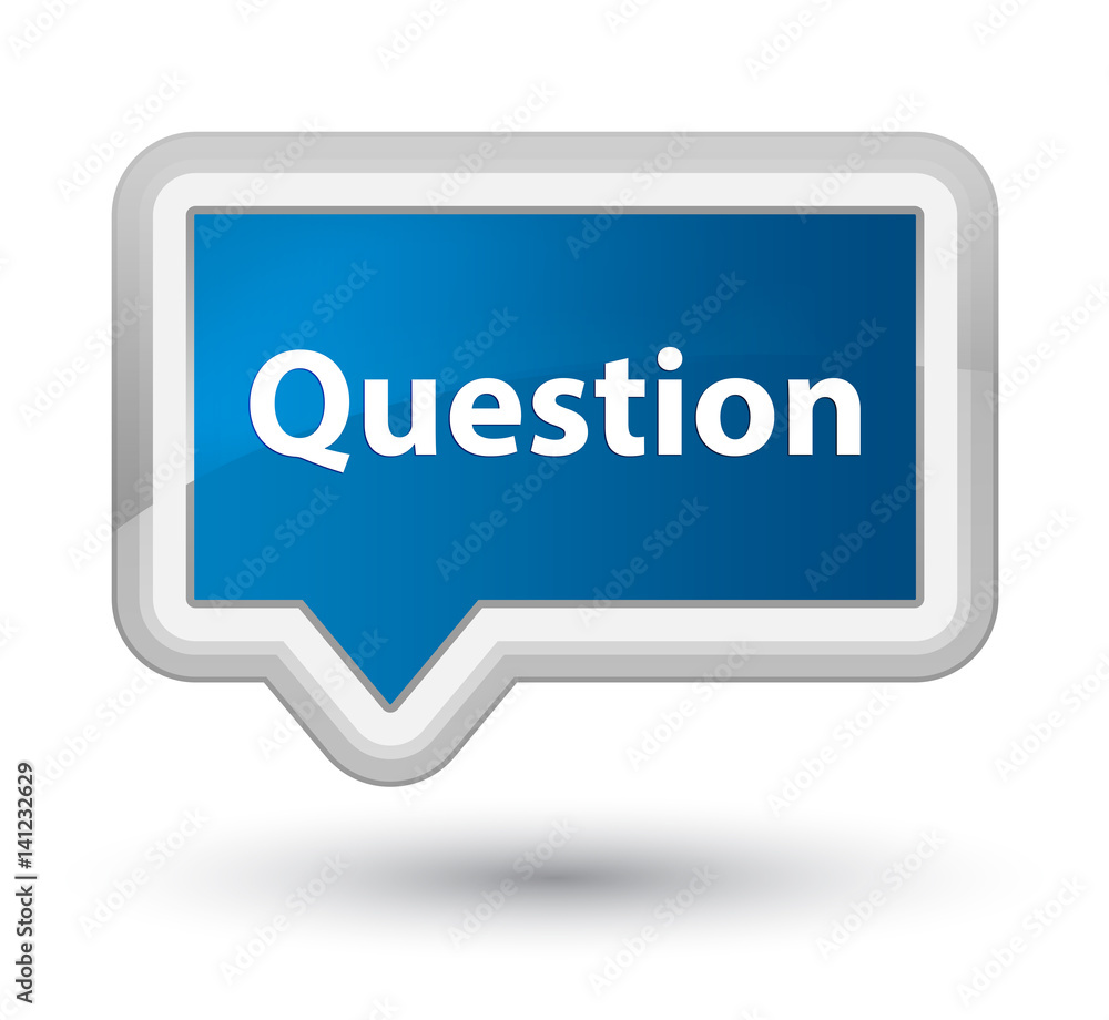 Question prime blue banner button Question prime blue banner button