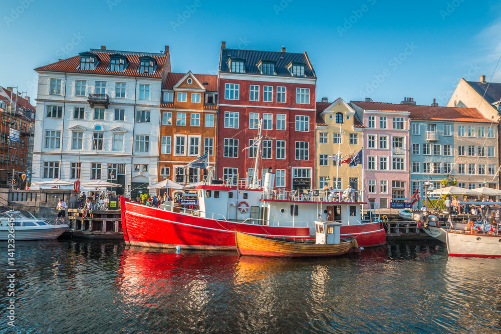 Boats in Nyhavn Copenhagen